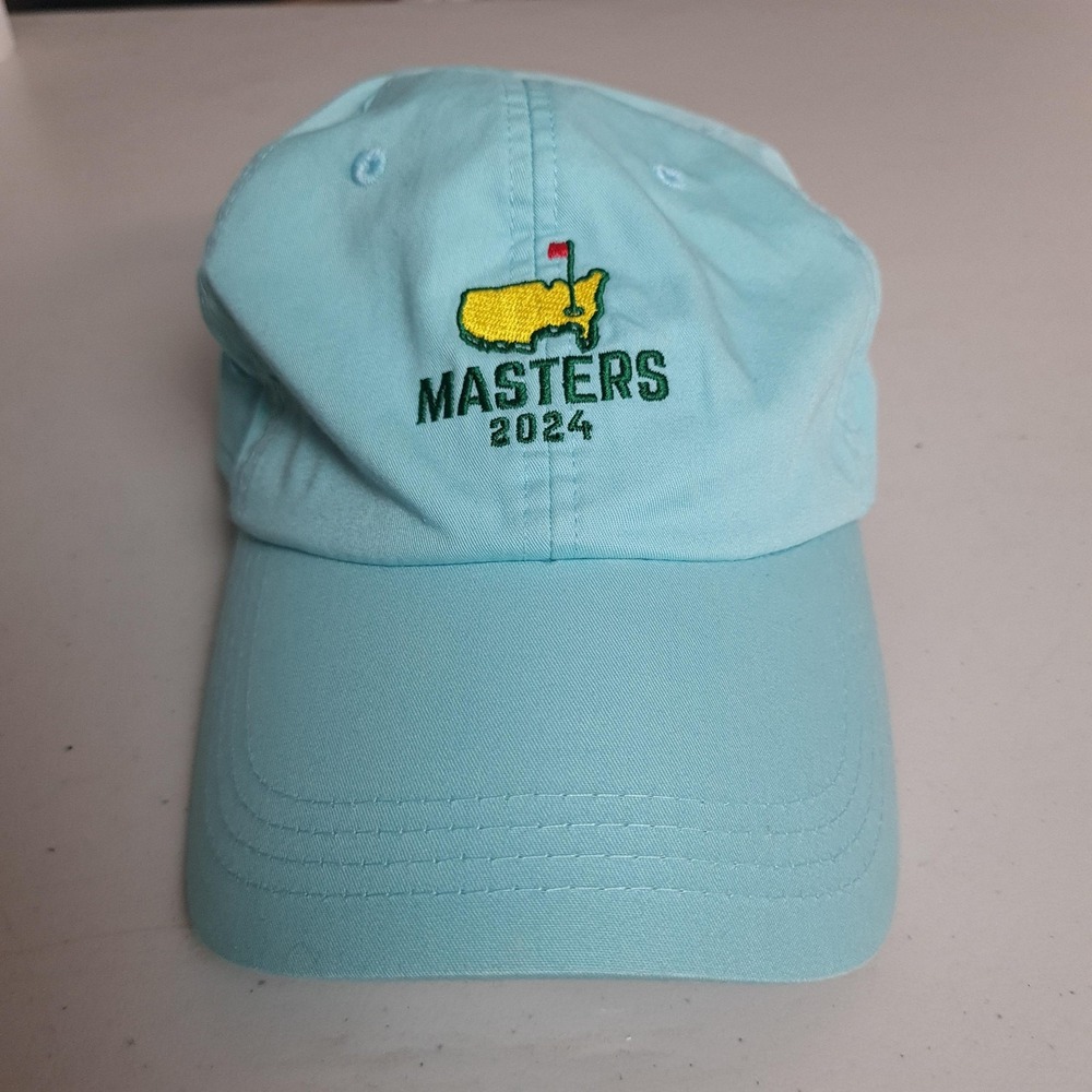 Masters Tournament Hat Cap Strap Back Mens Light Blue Golf Augusta National 2024 - Picture 2 of 12